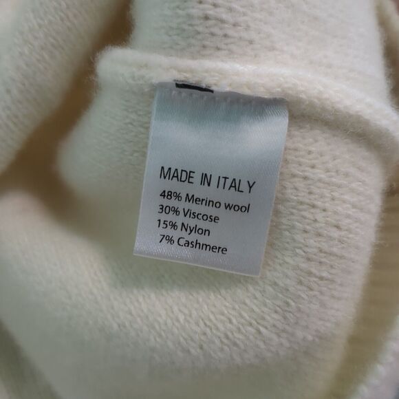 Bartolini By Benedetta Italy Cashmere & Wool Fringe Hobo Sweater small - Picture 6 of 6